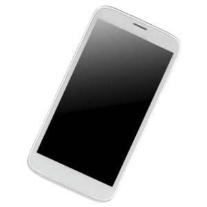 Ein weißes Smartphone von Samsung